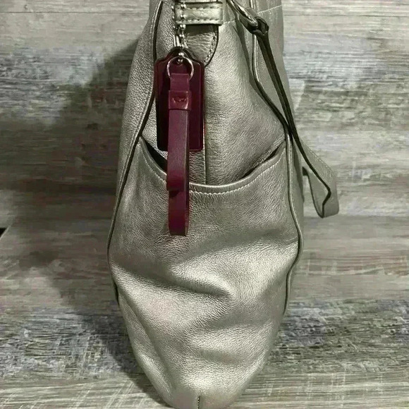 Coach Metallic Leather Crossbody Tote Shoulder Bag Style #F16509 - Picture 6 of 16